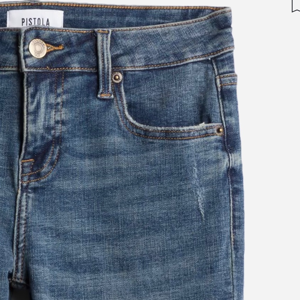 PISTOLA Arielle Skinny Distressed Scissor Cut Jeans